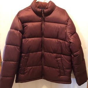 New Old Navy Maroon Puffy Coat L
